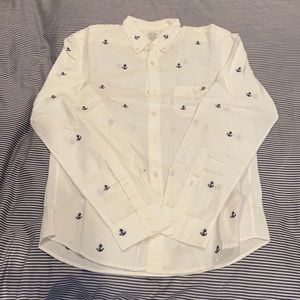 J Crew Oxford with Anchor Print